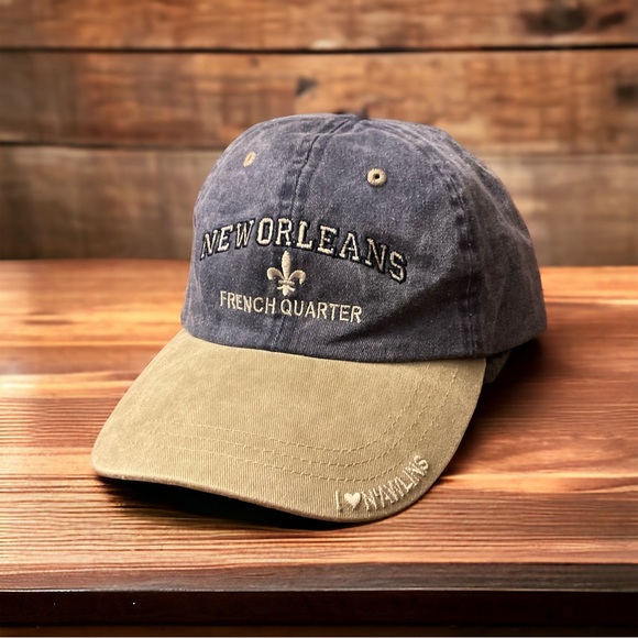 New Orleans French Quarter I ❤️N’awlins Embroidered Adjustable Velcro Strap Cap! - Picture 3 of 11